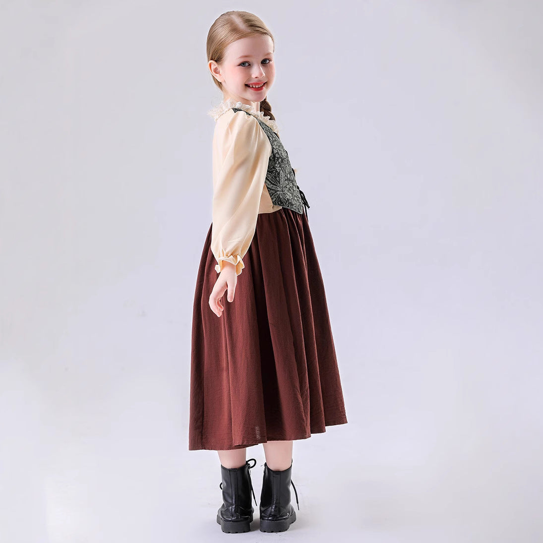 Kinder Mädchen Kleid Märchen Landhausstil cosplay Kostüm Outfits Halloween Karneval Anzug