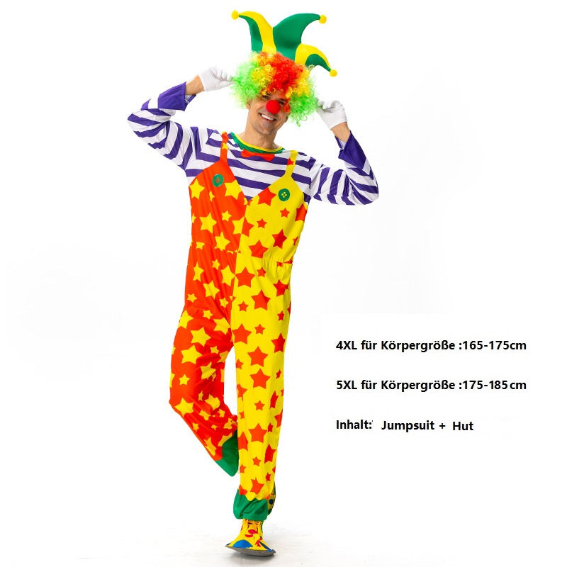 Erwachsene Clown Cosplay Kostüm Outfits Halloween Karneval Anzug