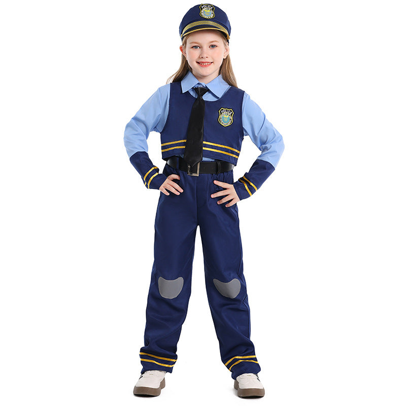 Kinder Mädchen Zootopia‌ Judy Hopps Kleid Cosplay Halloween Karneval Kostüm