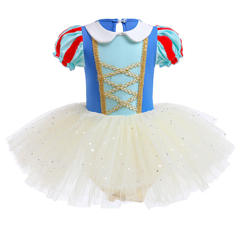 Kinder Mädchen Prinzessin Ballettkleid Ballerina Kostüm Ballett Kleid Tanzkleid Balletttrikot Tanzbody mit Tutu Rock