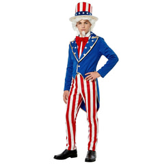 Kinder Uncle Sam Karneval Outfit – Amerikanischer Stil Halloween Karneval Outfit Cosplay Kostüm