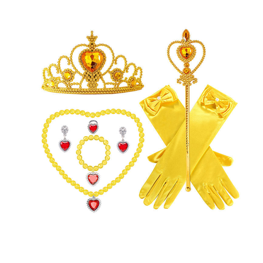 Kinder Mädchen Prinzessinnen-Accessoires Masken Stirnbänder Halsketten Halloween und Karneval