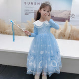 Kinder Mädchen Prinzessin blau tutu Kleid Cosplay Kostüm Halloween Karneval