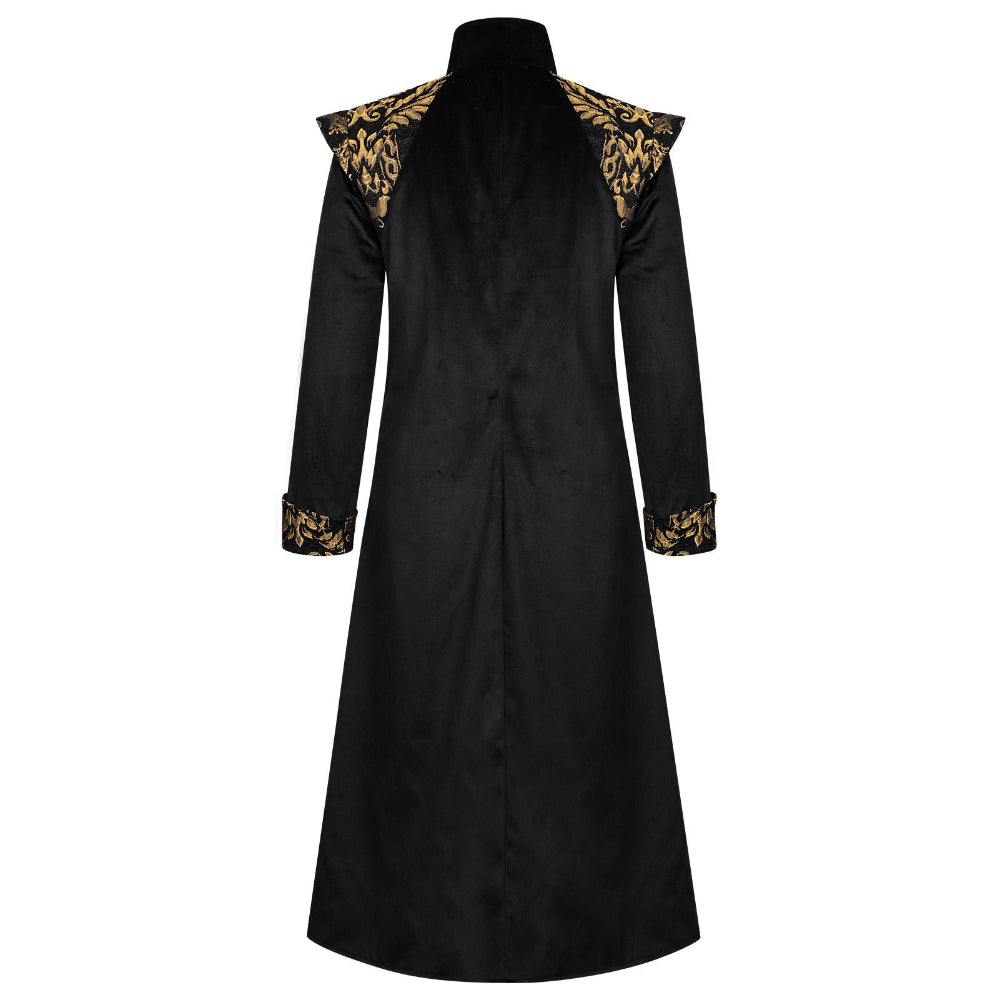 Herren Viktorianischer Gothic Herren Frack - Mittelalter Steampunk Jacke, Retro Uniform Mantel für Karneval Bühnenauftritt