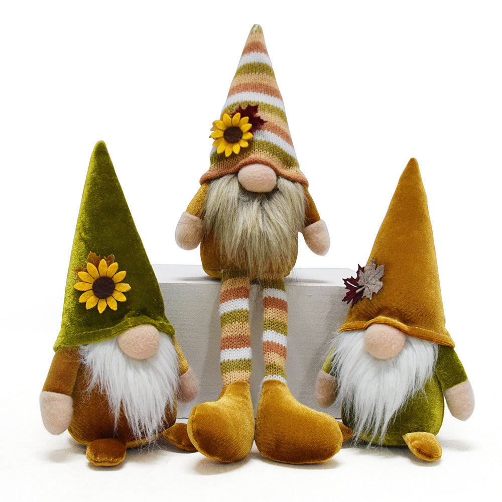Puppe Thanksgiving Gnome Dekoration Orange Sonnenblume Ahornblatt Rudolph Weihnachten Geburtstagsgeschenk