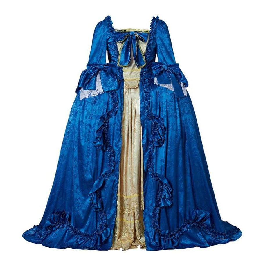 Damen Rokoko barock kleid cosplay prinzessin kleid schleife spitze chiffon spleißen lolita kleid