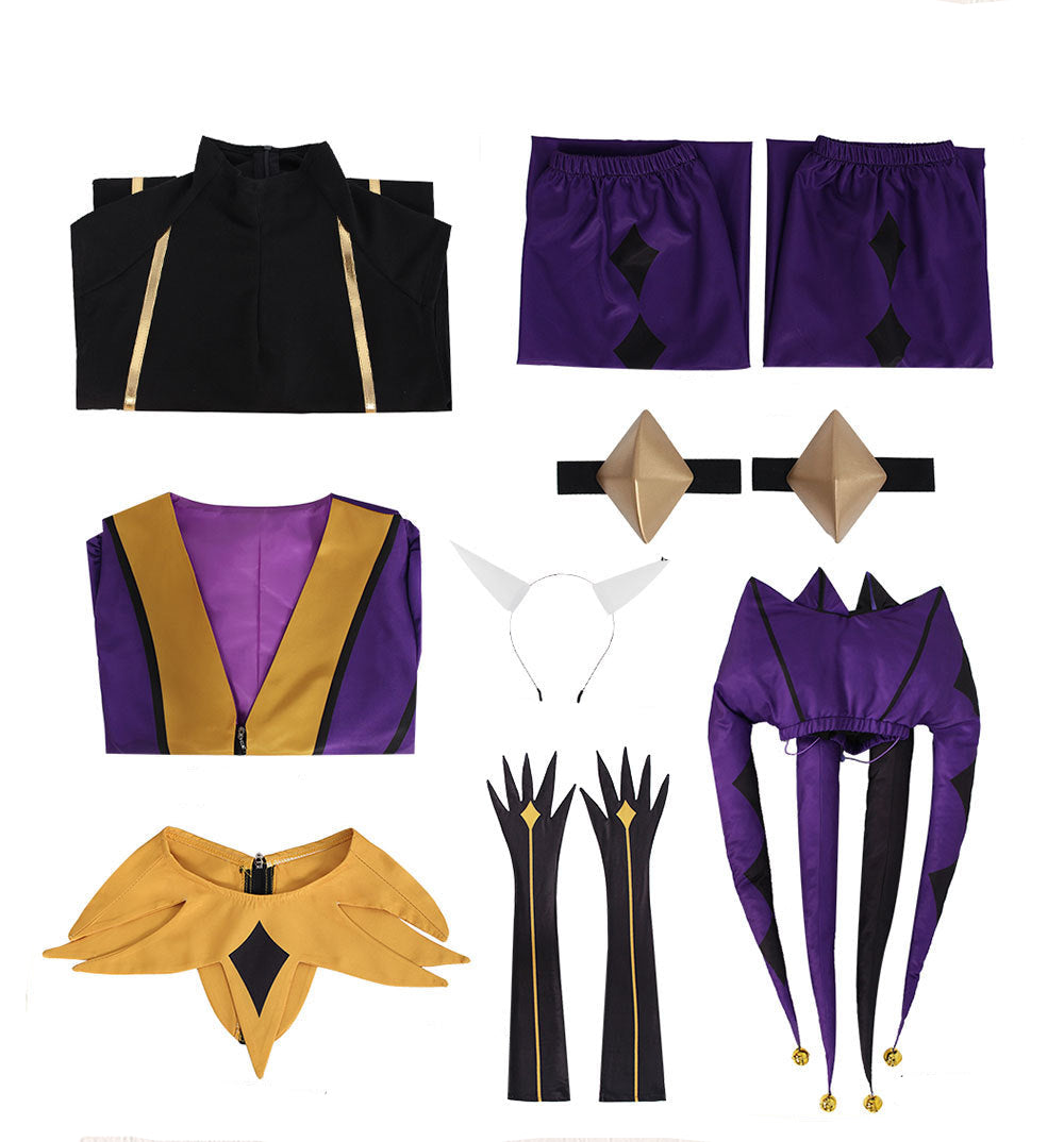 Erwachsenen-Zirkuskostüm The Freak Circus Kostüm Joker Halloween Karneval Cosplay Clown-Outfit