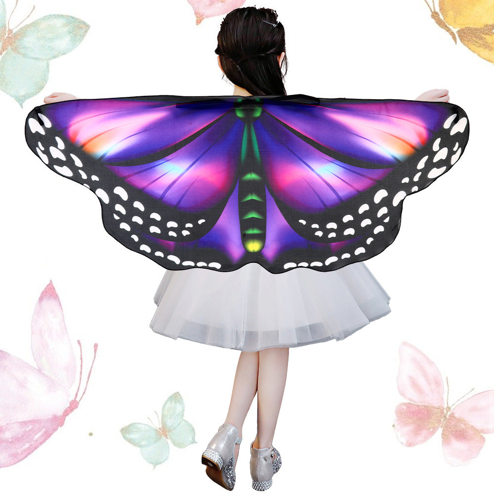 Kinder Halloween bedruck Schmetterlingsflgel Flgel Kostm, Schmetterling Pixie Cape Mädchen, Festival Kostüm Partei, Mehrfarbig