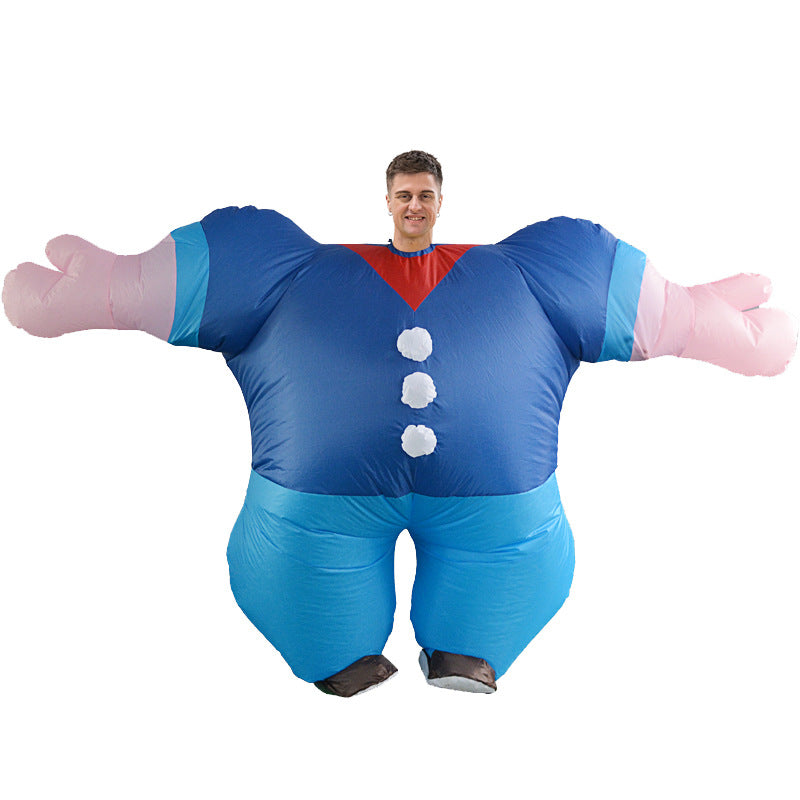 Aufblasbare Fettkostüm Clown Pirat Anzug Halloween Cosplay Kostüm