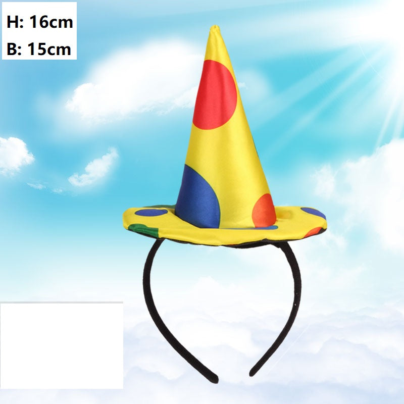 Clown Verkleidung Zubehör Hut Brille Nase bunt Perücke Maske Zubehör cosplay Kostüm Outfits Halloween Karneval Anzug