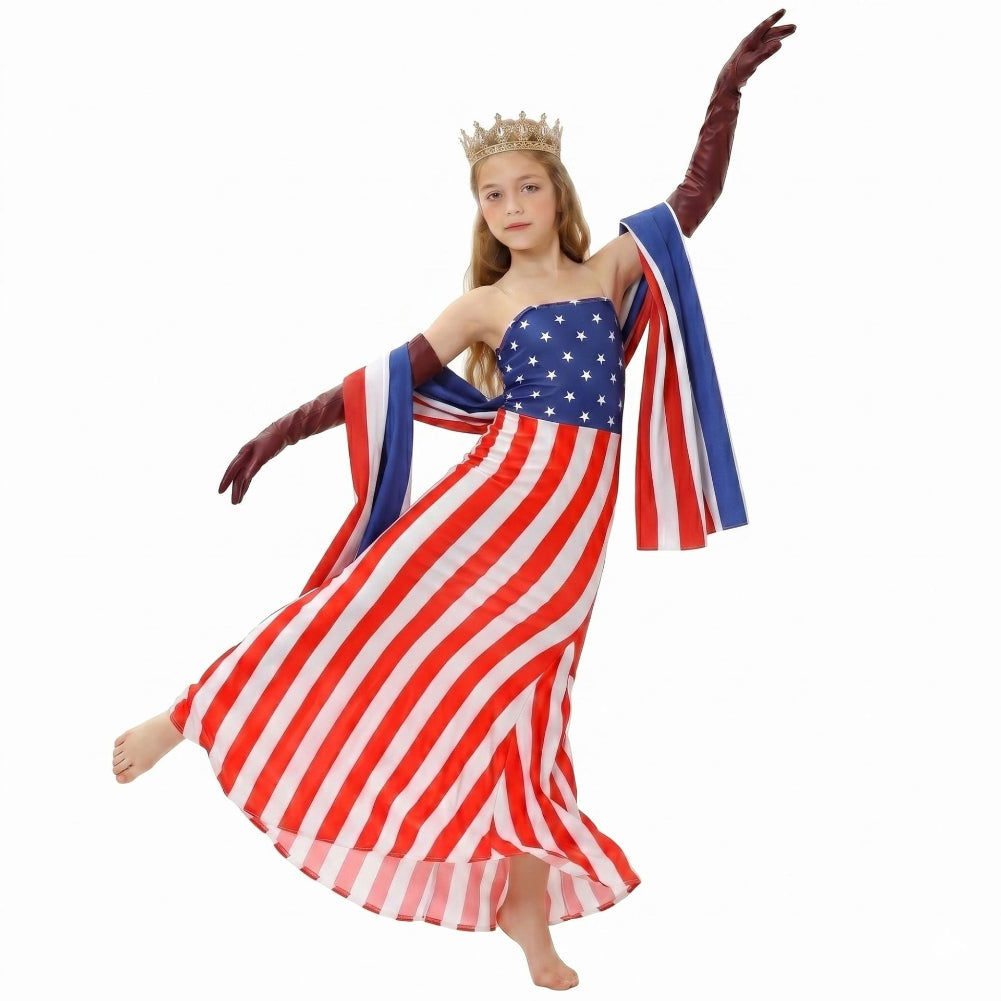 Kinder Uncle Sam Karneval Outfit – Amerikanischer Stil Halloween Karneval Outfit Cosplay Kostüm