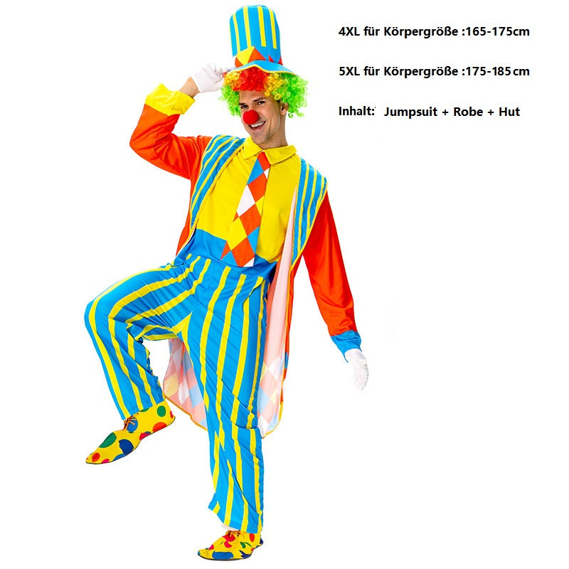 Erwachsene Clown Cosplay Kostüm Outfits Halloween Karneval Anzug