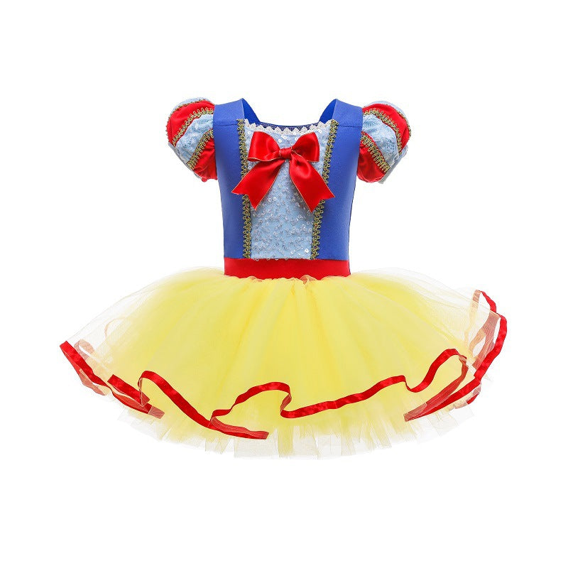 Kinder Mädchen Prinzessin Ballettkleid Ballerina Kostüm Ballett Kleid Tanzkleid Balletttrikot Tanzbody mit Tutu Rock