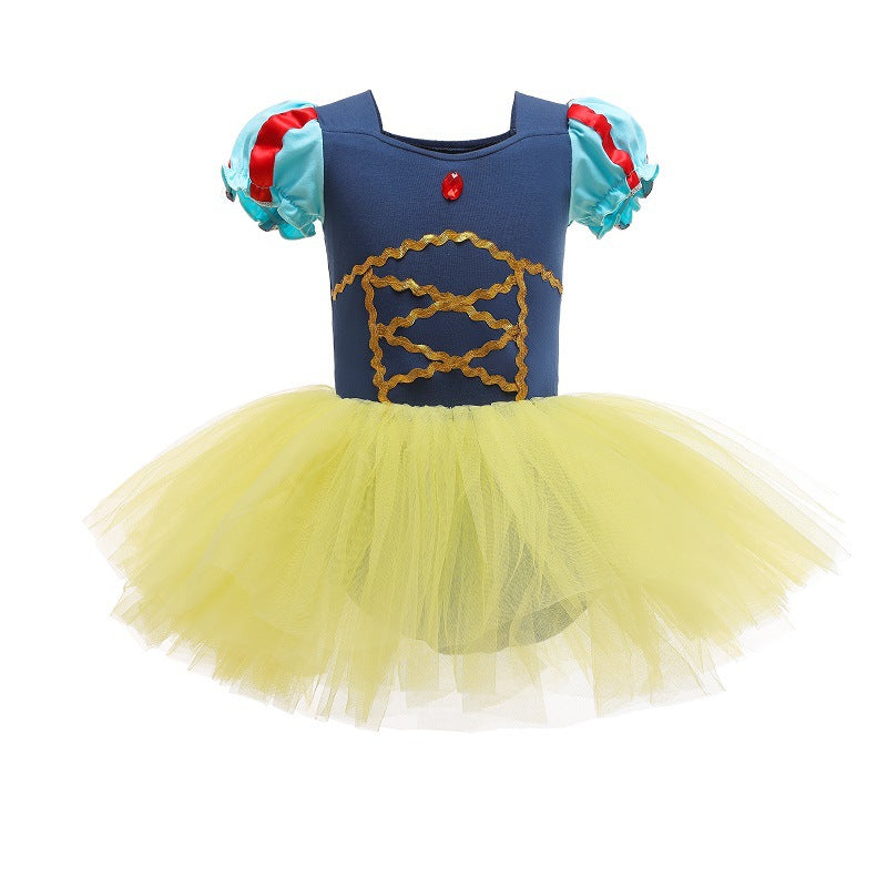 Kinder Mädchen Prinzessin Ballettkleid Ballerina Kostüm Ballett Kleid Tanzkleid Balletttrikot Tanzbody mit Tutu Rock