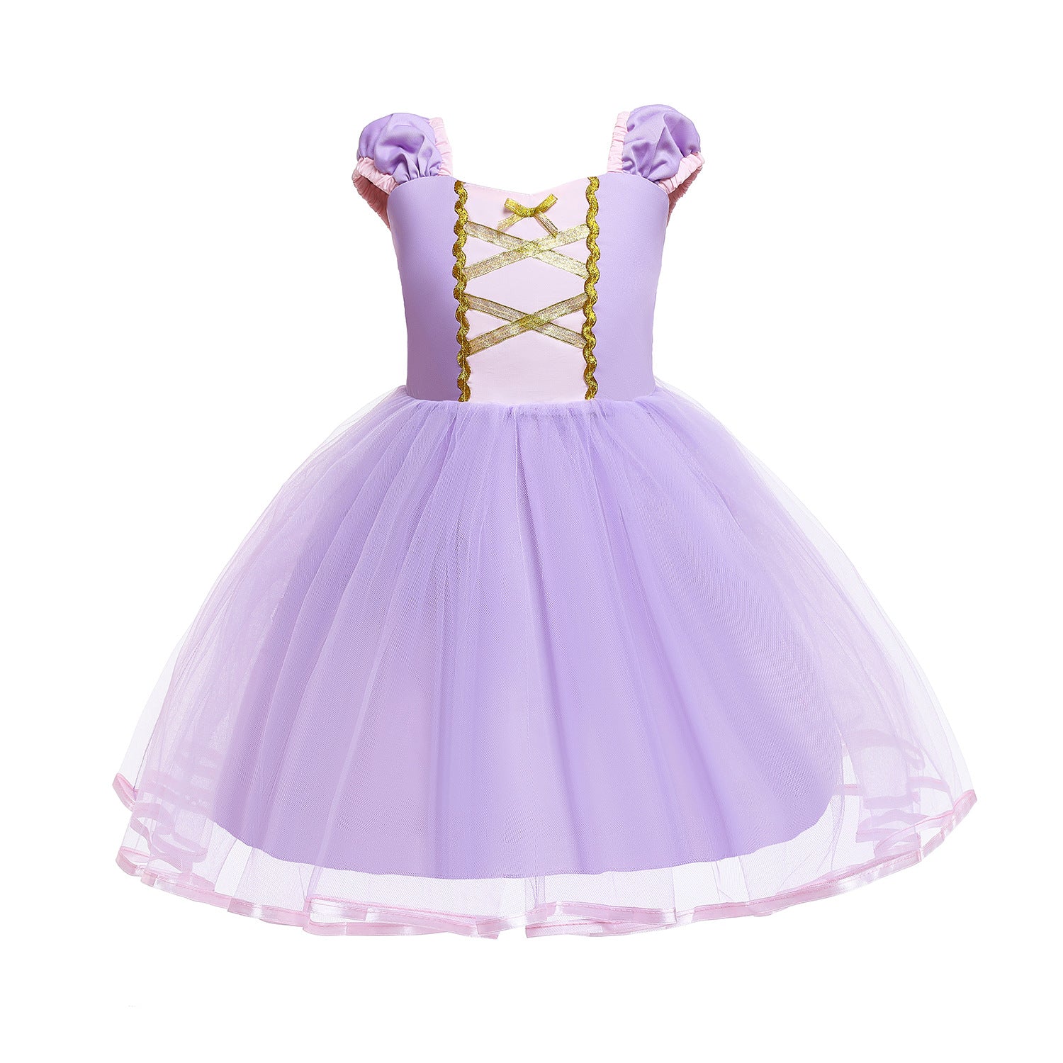 Kinder Mädchen Halloween Rapunzel Cosplay Kostüm für Kinder Tütukleid