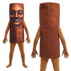 Halloween Kinder Cosplay Kostüm: Shan Hai Jing Holzmann TUNG TUNG SAHUR für Maskenball und Bühnenauftritt