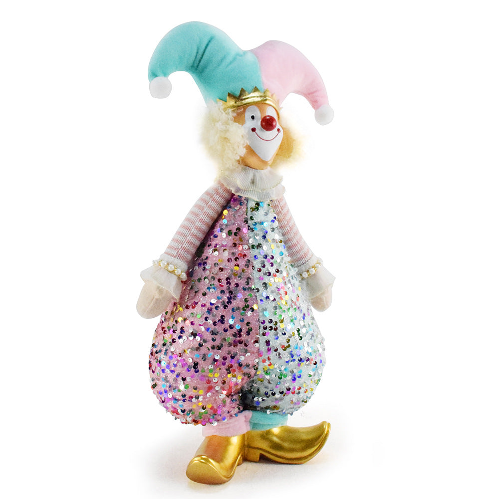 Clown Puppe Ornament niedlichen Clown Schätze Pailletten Clown Weihnachtsschmuck