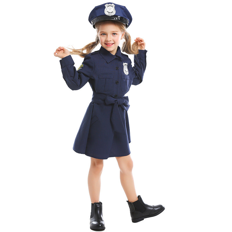 Kinder/Erwachsene Polizei Berufsuniform Cosplay Kostüm Outfits Halloween Karneval Anzug
