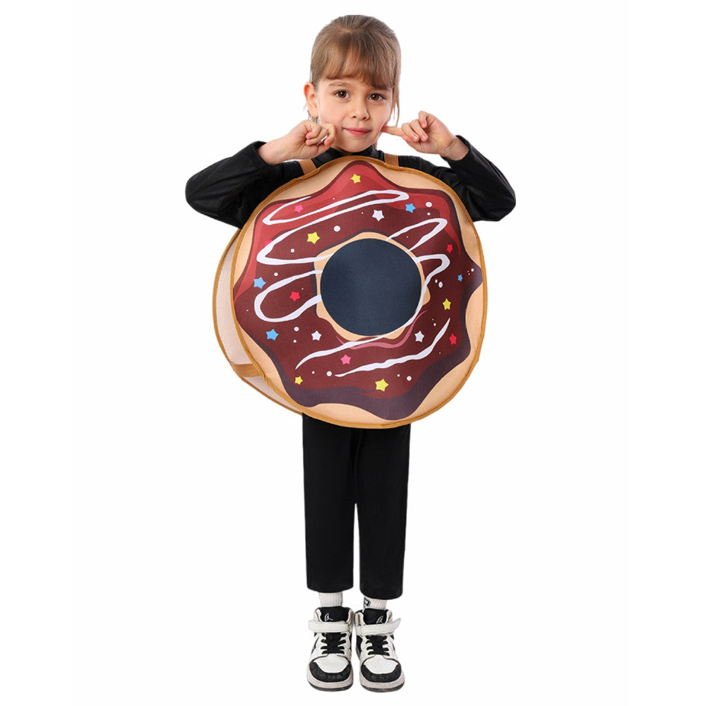Kinder Weihnachten Essen Abdeckung Donuts Cosplay Kostüm Halloween Karneval Party Anzug