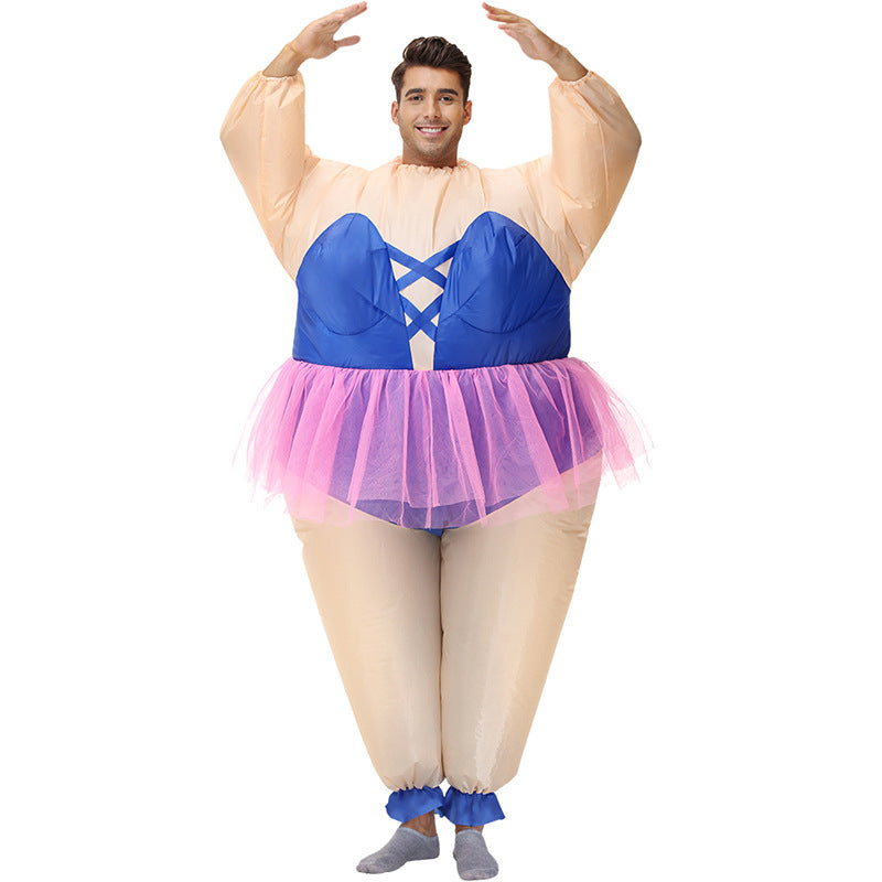 Ballett Clown Kostüm Aufblasbares Kostüm Aufblasen Fancy Party Halloween Karneval Party Anzug