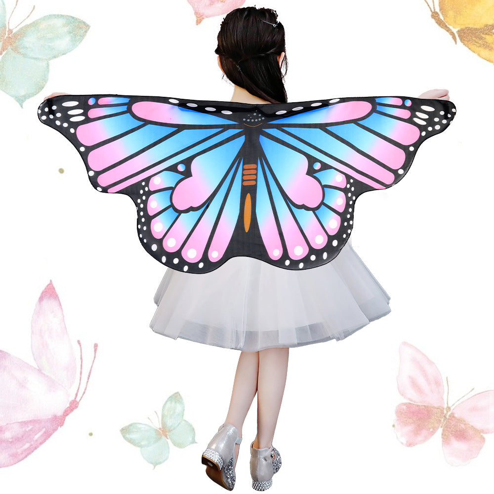 Kinder Halloween bedruck Schmetterlingsflgel Flgel Kostm, Schmetterling Pixie Cape Mädchen, Festival Kostüm Partei, Mehrfarbig