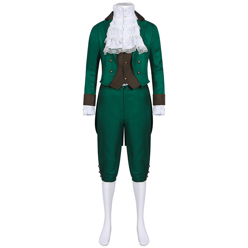 Herren Steampunk St. Patrick's Day Retro Cosplay Kostüm Outfits Halloween grün Karneval Anzug