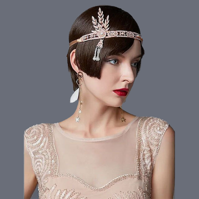 1920er Charleston Kleid Kopfschmuck Damen Flapper 1920er Jahre Retro Requisite