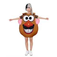Toy Story Mr.& Mrs. Kartoffelkopf Halloween Kostüm, Cartoon Cosplay Overall für Themenparty &Bühnenaufführung