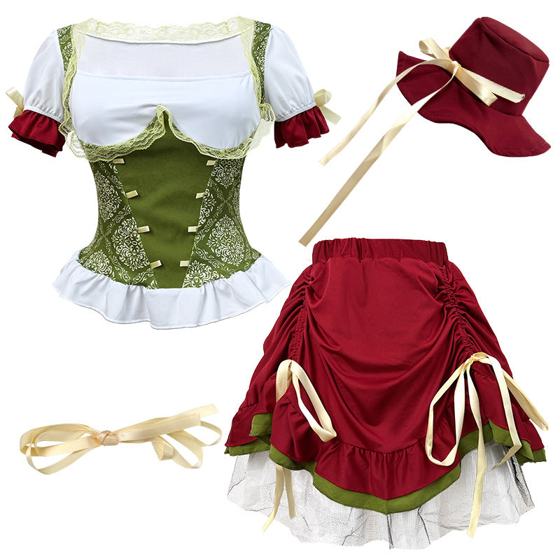 Damen Oktoberfest München Bierfest Kleid Halloween Karneval Party Anzug