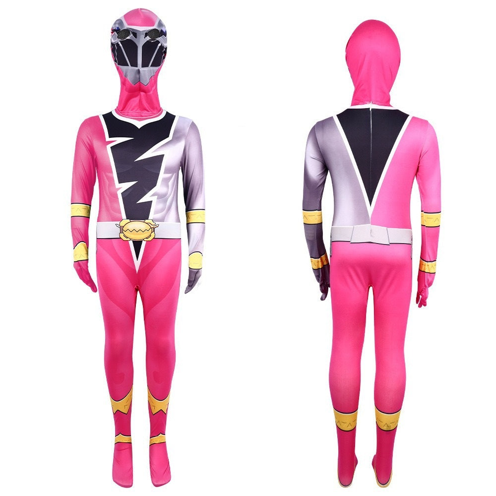 Kinder Mighty Morphin Power Rangers Cosplay Kostüm Halloween Karneval Jumpsuit