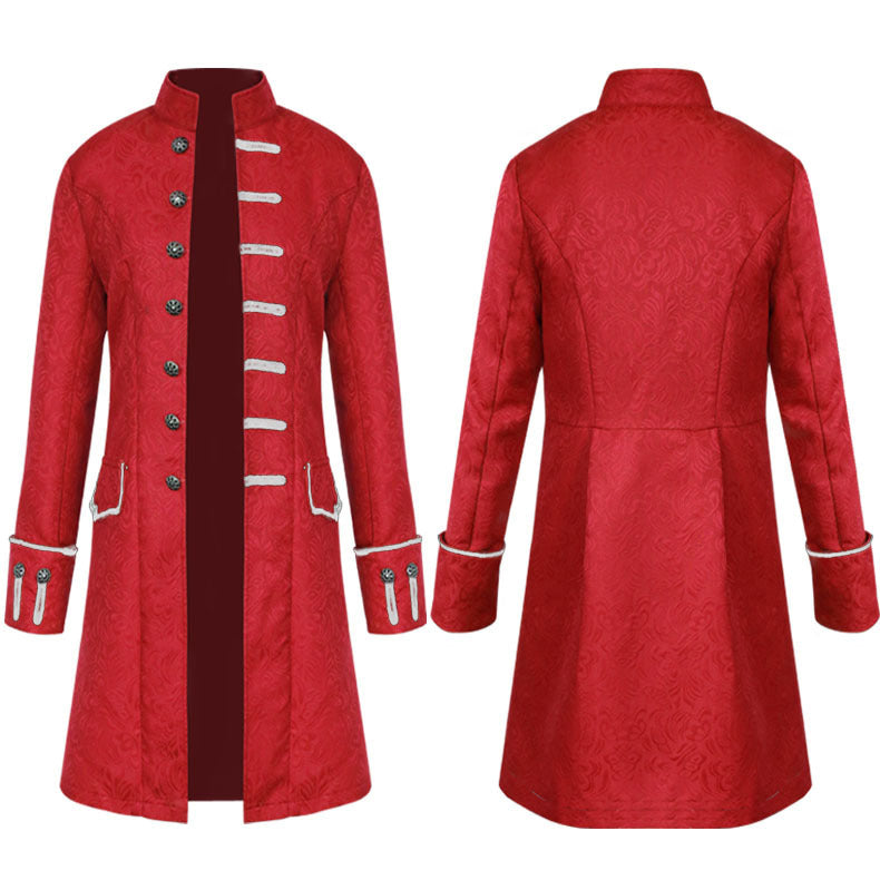 Herren Mittelalterliche Gothic Viktorianischer bridgeton Herren Mantel Cosplay Kostüm Halloween Karneval Party Anzug Steampunk