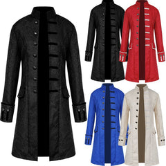 Herren Mittelalterliche Gothic Viktorianischer bridgeton Herren Mantel Cosplay Kostüm Halloween Karneval Party Anzug Steampunk