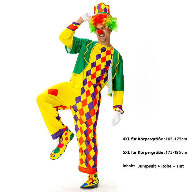 Erwachsene Clown Cosplay Kostüm Outfits Halloween Karneval Anzug