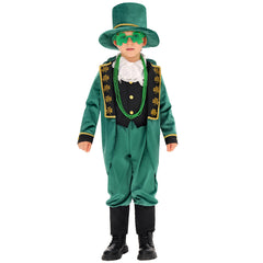 Kinder St. Patrick Cosplay Kostüm Kleeblatt Hut Rock Zubehör Party Halloween Karneval Anzug