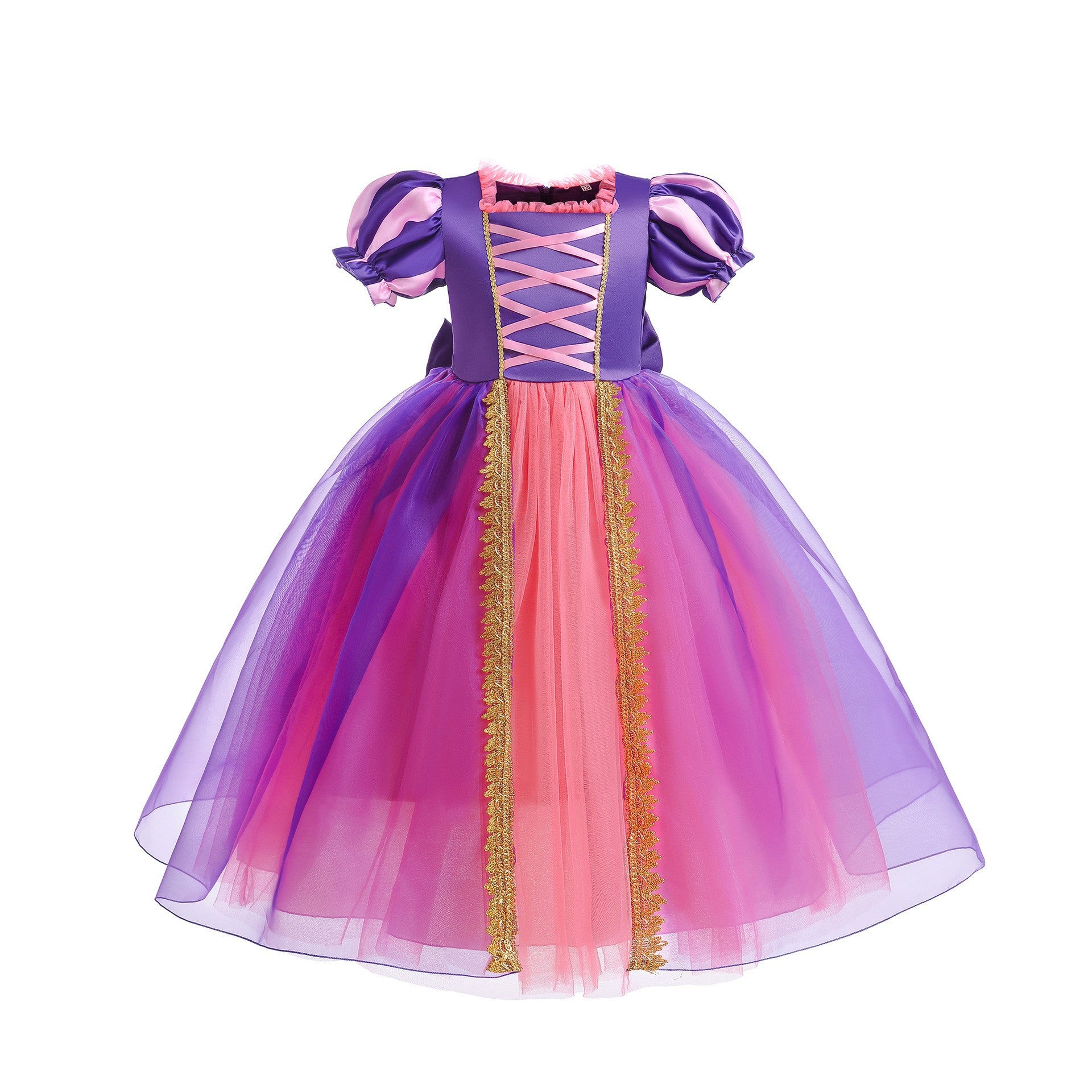 Kinder Mädchen Halloween Rapunzel Cosplay Kostüm für Kinder Tütukleid