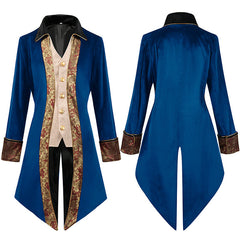 Herren Cosplay Kostüm Halloween Karneval Party Anzug Weinrot Steampunk Mittelalterliche Jacke Gothic Viktorianischer bridgeton Herren Mantel