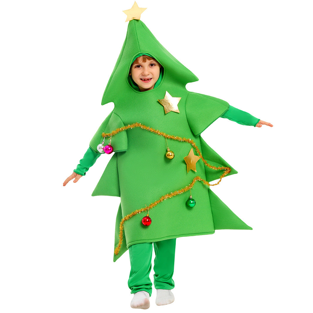 Kinder Weihnachtsbaum Cosplay Halloween Kostüm Weihnachtskostüme für Familiengruppen