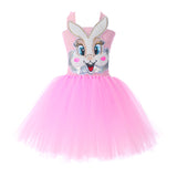 Kinder Mädchen Kaninchen rosa tutu Kleid Ostern Cosplay Kleid Haarreif Halloween Karneval Outfits