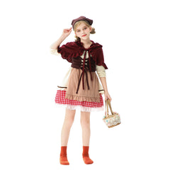 Kinder Mädchen Halloween Rotkäppchen Kleid Cosplay Kostüm Outfits Märchen Halloween Karneval Anzug
