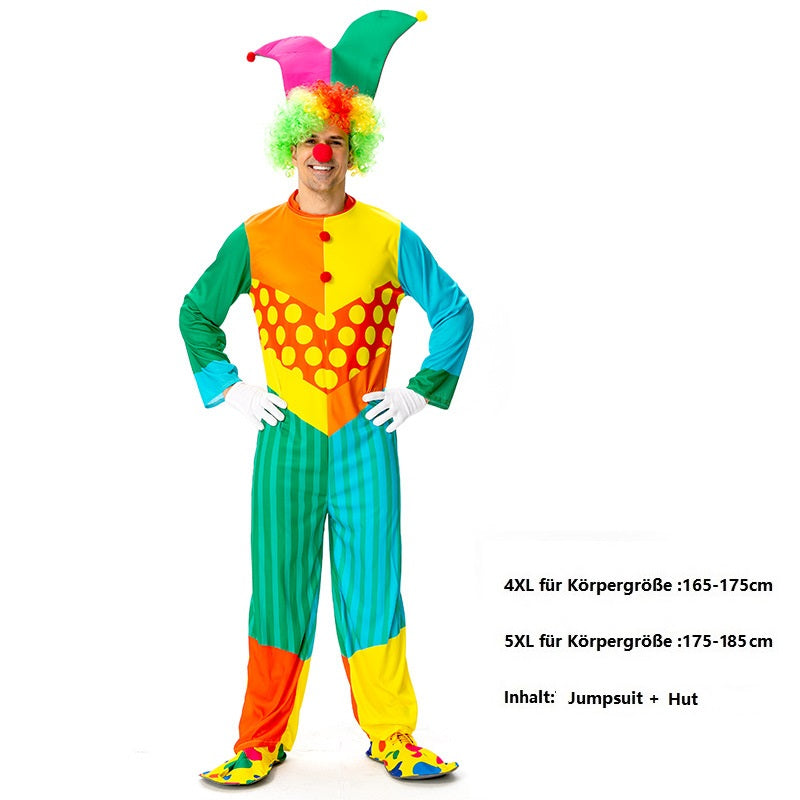 Erwachsene Clown Cosplay Kostüm Outfits Halloween Karneval Anzug