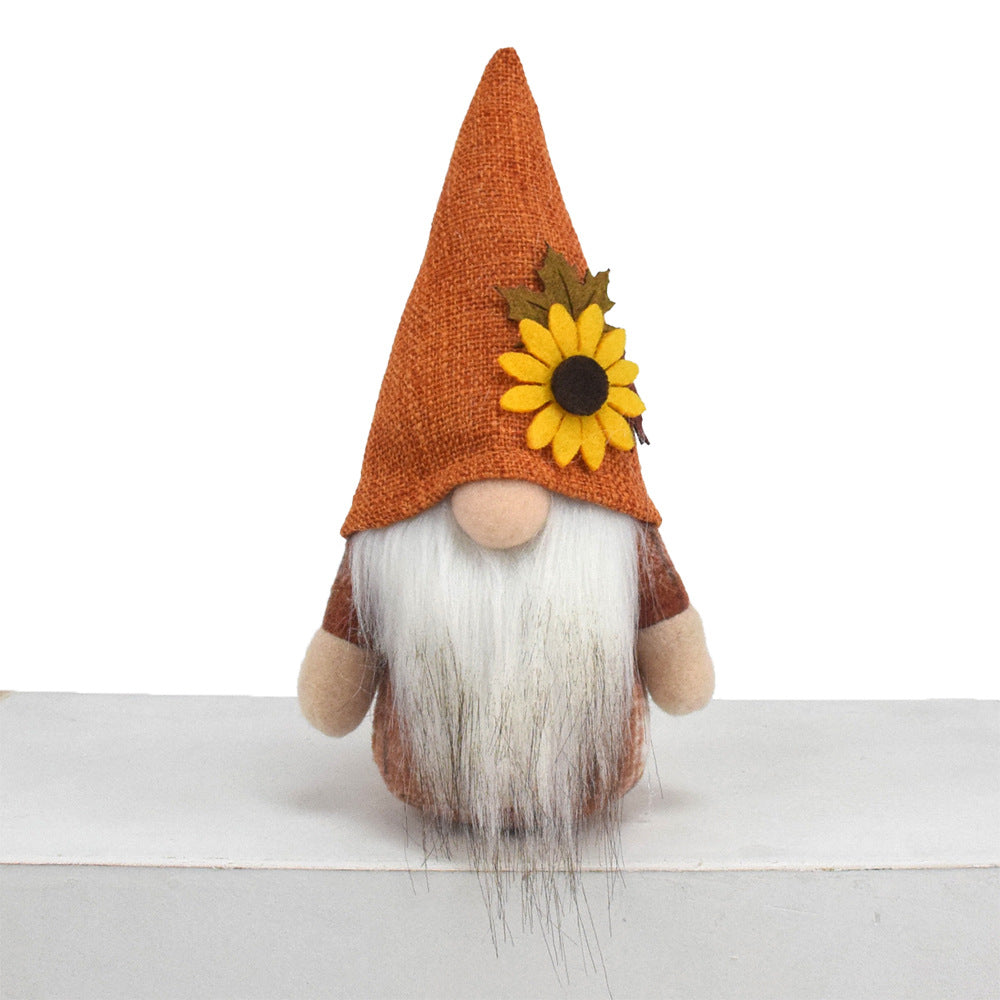 Puppe Thanksgiving Gnome Dekoration Orange Sonnenblume Ahornblatt Rudolph Weihnachten Geburtstagsgeschenk