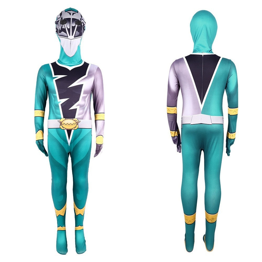 Kinder Mighty Morphin Power Rangers Cosplay Kostüm Halloween Karneval Jumpsuit