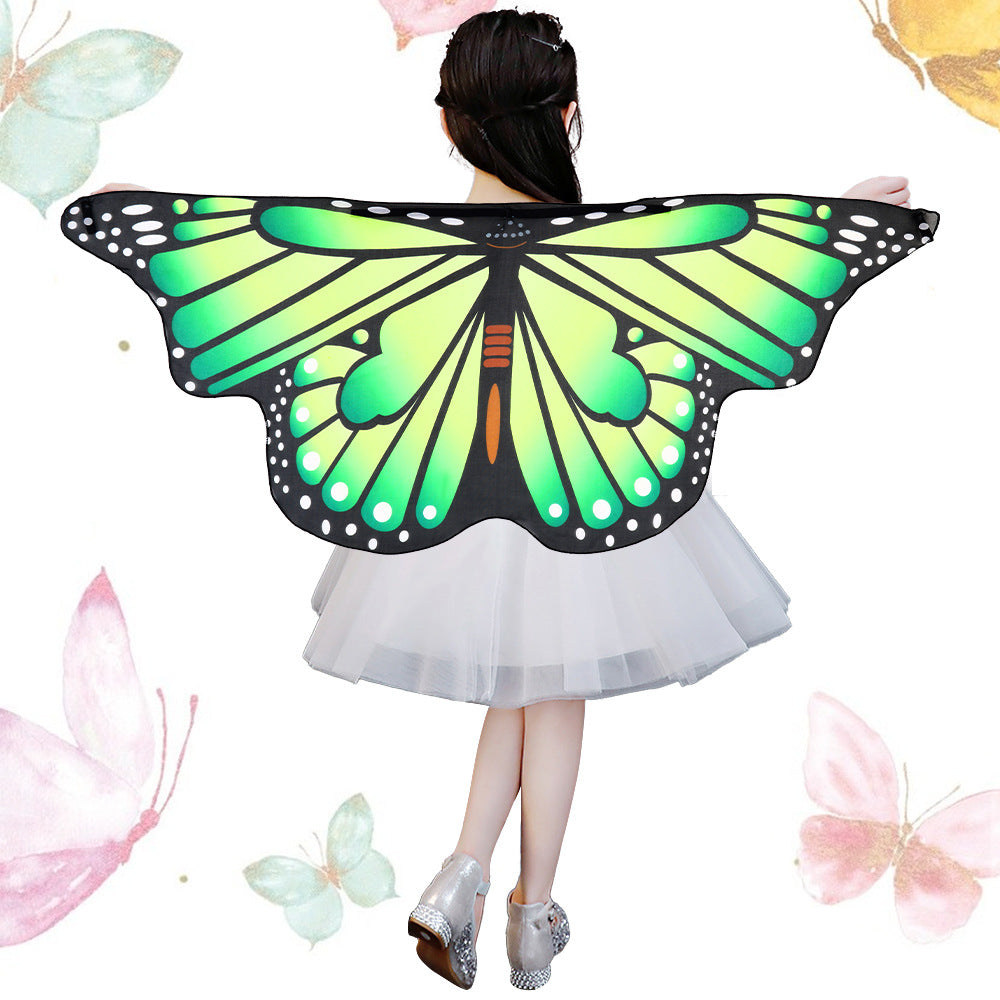 Kinder Halloween bedruck Schmetterlingsflgel Flgel Kostm, Schmetterling Pixie Cape Mädchen, Festival Kostüm Partei, Mehrfarbig
