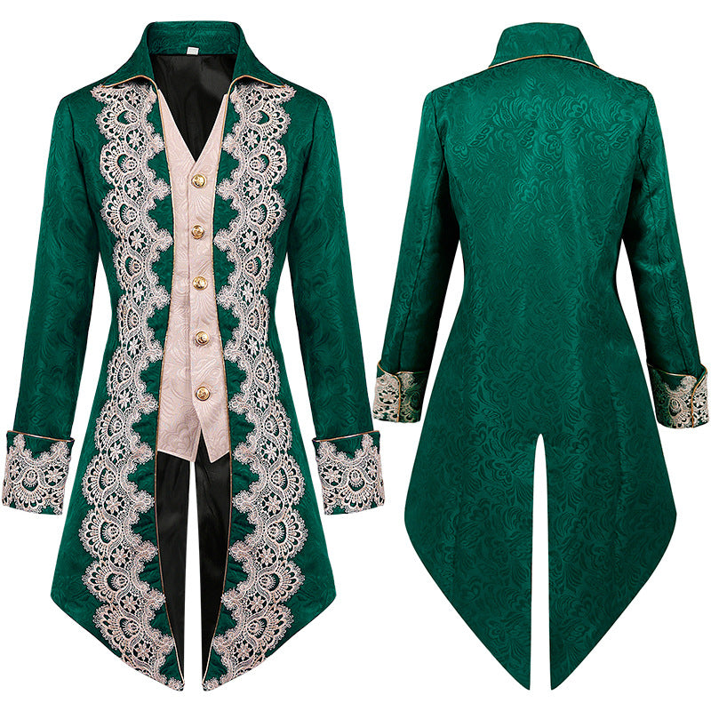 Herren rokkoko Steampunk Mittelalterliche Jacke Gothic Viktorianischer bridgeton Herren Mantel Cosplay Kostüm Halloween Karneval Party Anzug
