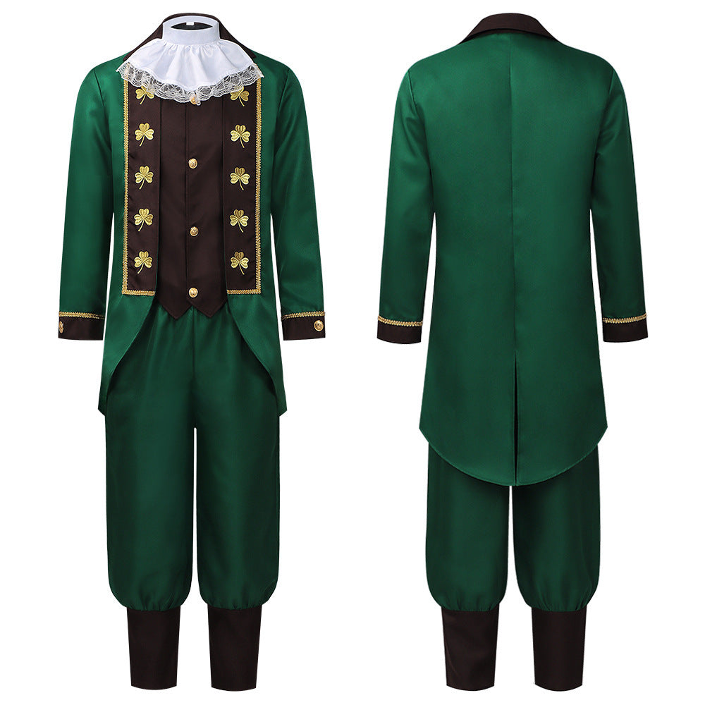 Herren Steampunk St. Patrick's Day Cosplay Kostüm Outfits Halloween Karneval Anzug