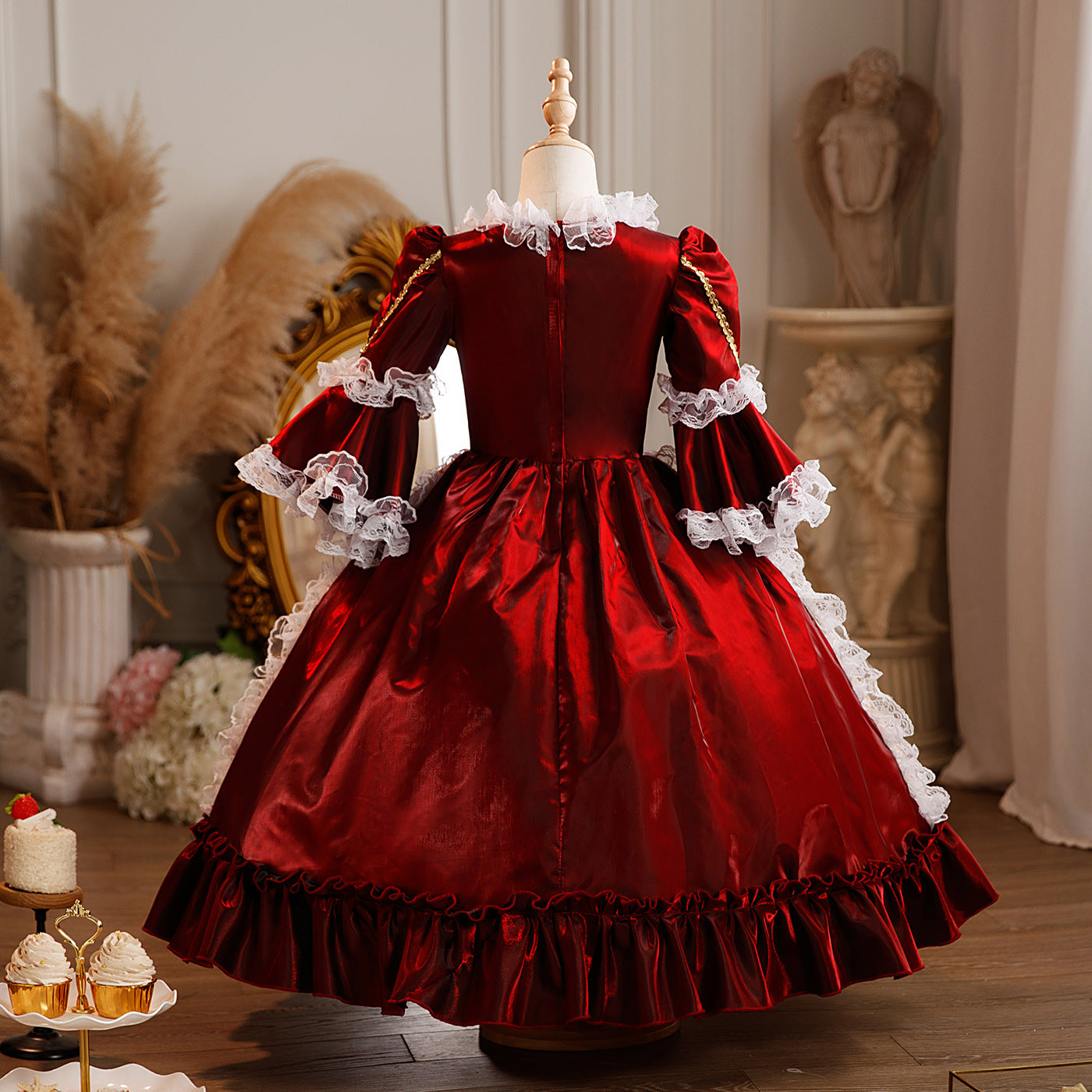 Kinder Mädchen Lolita Prinzessin Kleid Mädchen Kleid Geburtstag Kleid Palace Performance Kleid Weihnachten