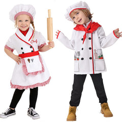Kinder Chefkoch Anzug Kindergarten Spiel Festival Handwerk Klasse Backen Kleiner Chefkoch&nbsp;cosplay Kostüm Outfits Halloween Karneval