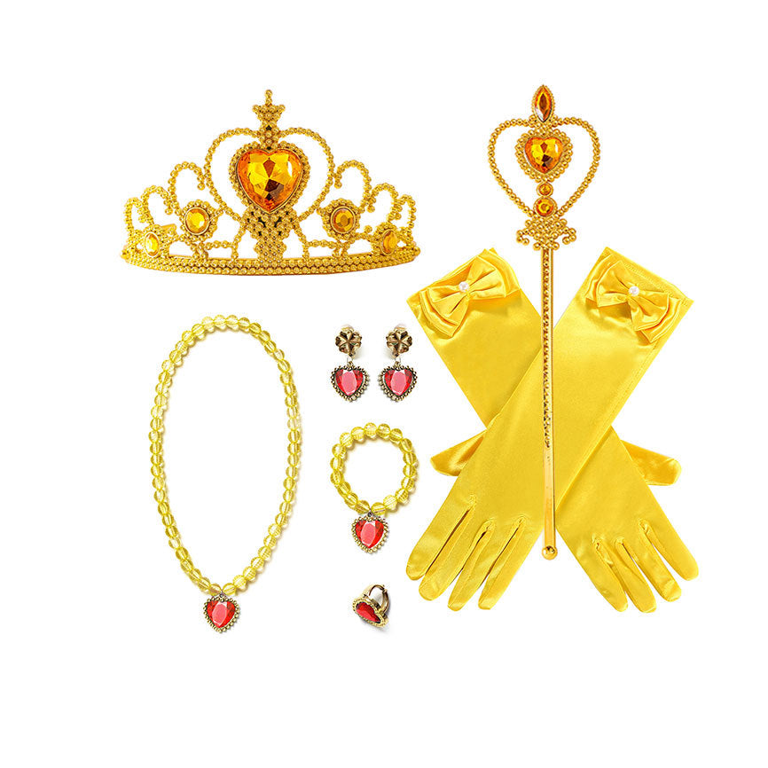 Kinder Mädchen Prinzessinnen-Accessoires Masken Stirnbänder Halsketten Halloween und Karneval