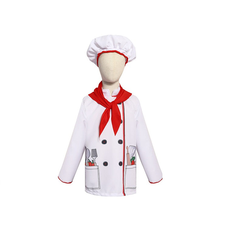 Kinder Chefkoch Anzug Kindergarten Spiel Festival Handwerk Klasse Backen Kleiner Chefkoch&nbsp;cosplay Kostüm Outfits Halloween Karneval