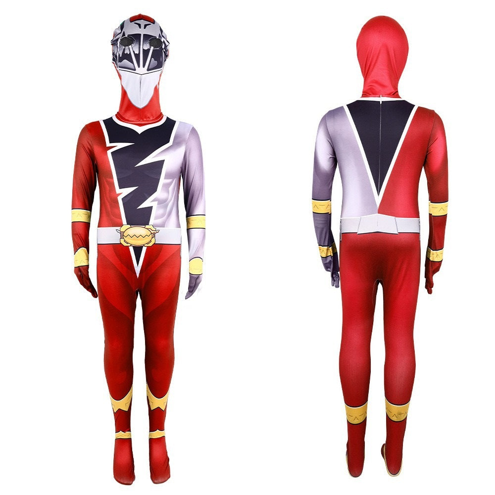 Kinder Mighty Morphin Power Rangers Cosplay Kostüm Halloween Karneval Jumpsuit